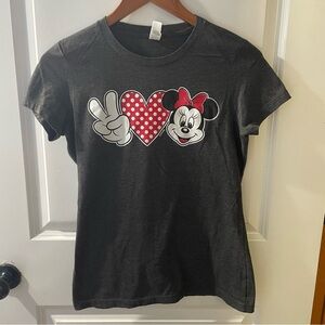 Disney Dark Heather Grey Minnie Mouse T-Shirt